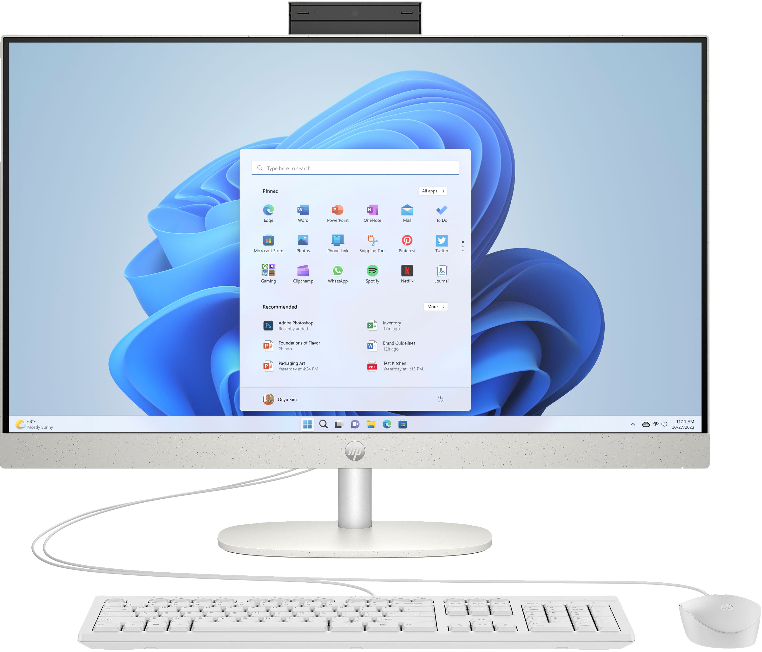HP 27-cr0024nl Intel Core i5 i5-1335U 686 cm 27 pollici 1920 x 1080 Pixel 8 GB DDR4-SDRAM 512 GB SSD PC All-in HP 27-cr0024nl Intel Core i5 i5-1335U