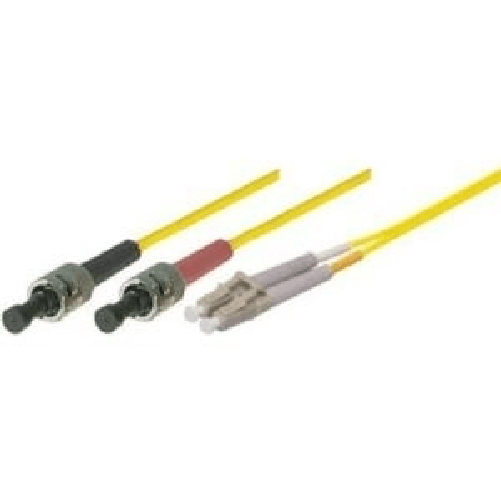 Tecline LWL Patchkabel, 9/125 μm, OS2-Faser, 2x ST Stecker/LC Duplex Stecker, gelb, 5,0 m (39989405)