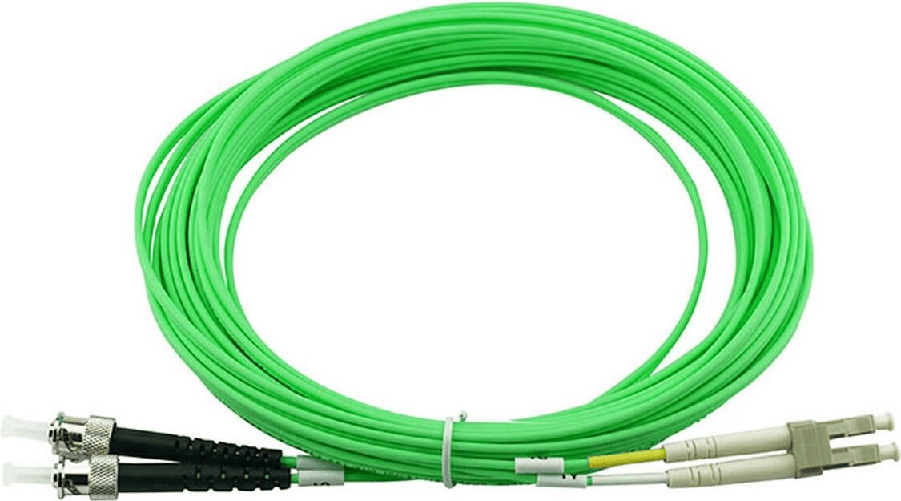 BlueOptics Cavo patch duplex in fibra ottica LC-UPC/ST-PC beige 05 metri multimodale G50/125m OM5 attenuazione ingresso