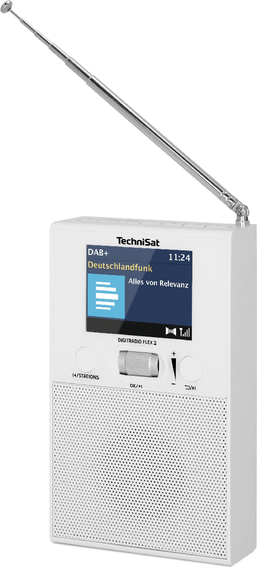 TechniSat DigitRadio FLEX 2 - DAB-Radio - 1.5 Watt (Gesamt) - wei