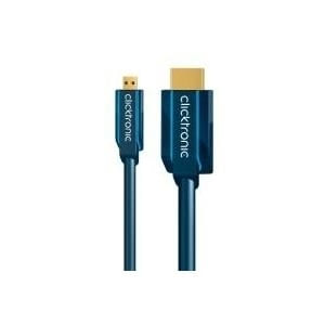 ClickTronic Micro HDMI cavo adattatore Ethernet (HDMI A/HDMI Micro D) ClickTronic 2m Micro-HDMI Adapter cavo HDMI HDMI tipo D (Micro) HDMI tipo A (St