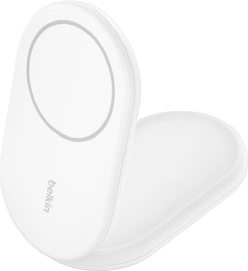 Belkin BOOST Caricabatteria MagSafe Wireless Magnetico 15W con USB-C Alimentatore Bianco Belkin BoostCharge - Kabelloses Ladegert - magnetisch, faltba