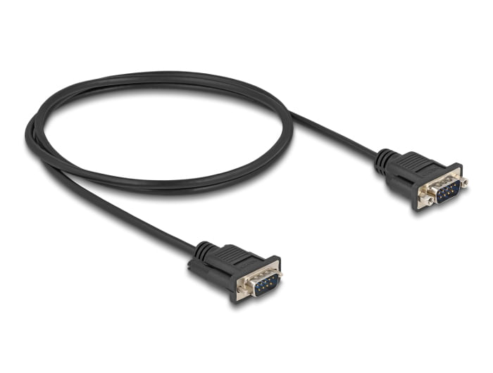 Delock Seriell Kabel RS-232 D-Sub9 Stecker zu 1 m - Kabel - Digital/Daten (88000) DeLOCK Cavo seriale RS-232 D-Sub9 maschio per maschio 1 m
