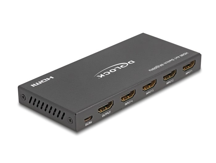 Delock Interruttore HDMI da 4 ingressi HDMI a 1 uscita HDMI 8K 60 Hz
