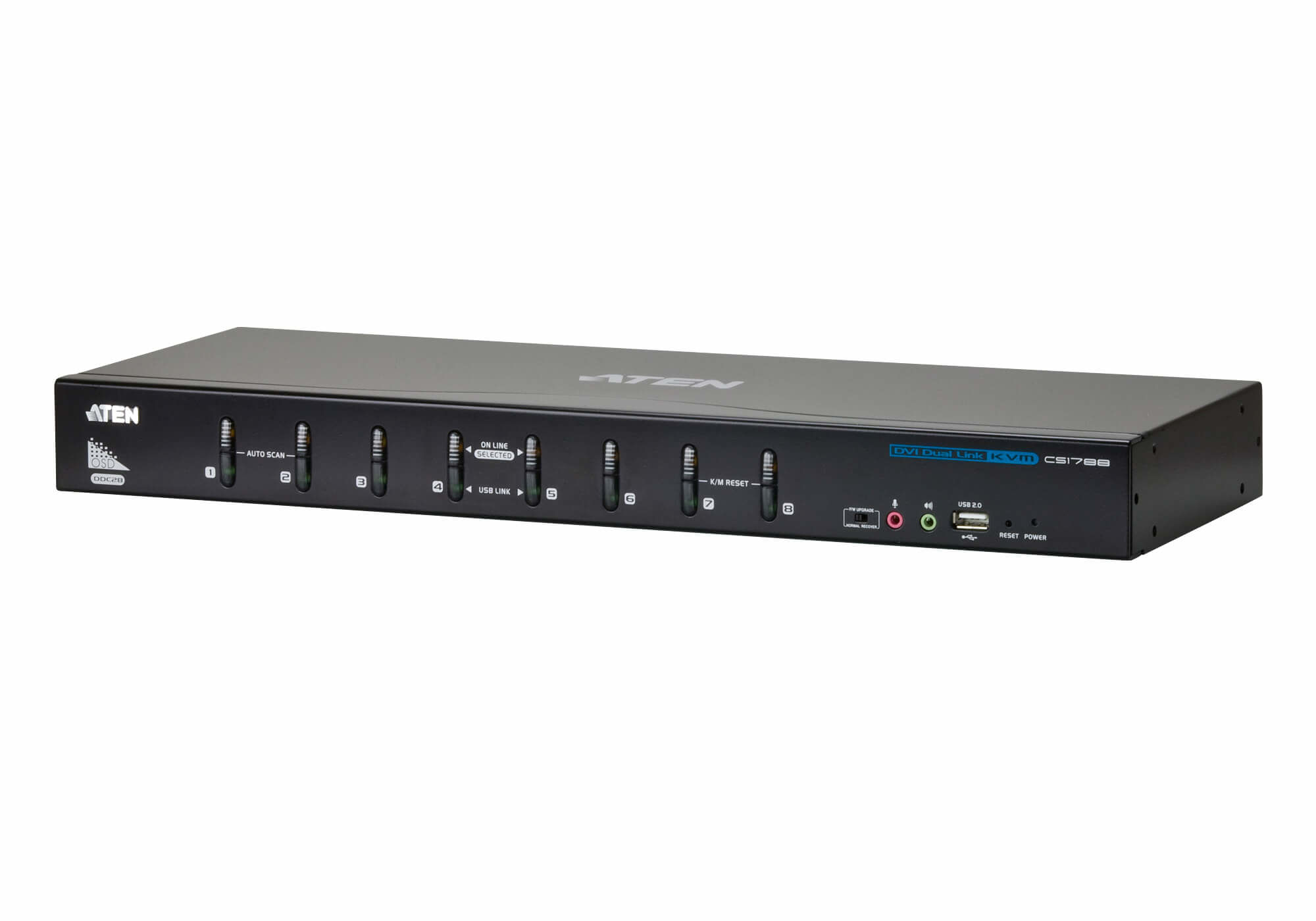 Aten 8-Port USB DVI Dual Link KVM Switch with Audio- PROMO FINO AD ESAURIMENTO SCORTE ATEN Switch KVM USB DVI Dual Link/Audio 8-porte