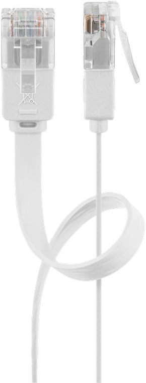 Goobay Cavo patch piatto Goobay U/UTP Cat6. CU. Bianco. 70 m Goobay 95155 cavo di rete Bianco 7 m Cat6 U/UTP (UTP)