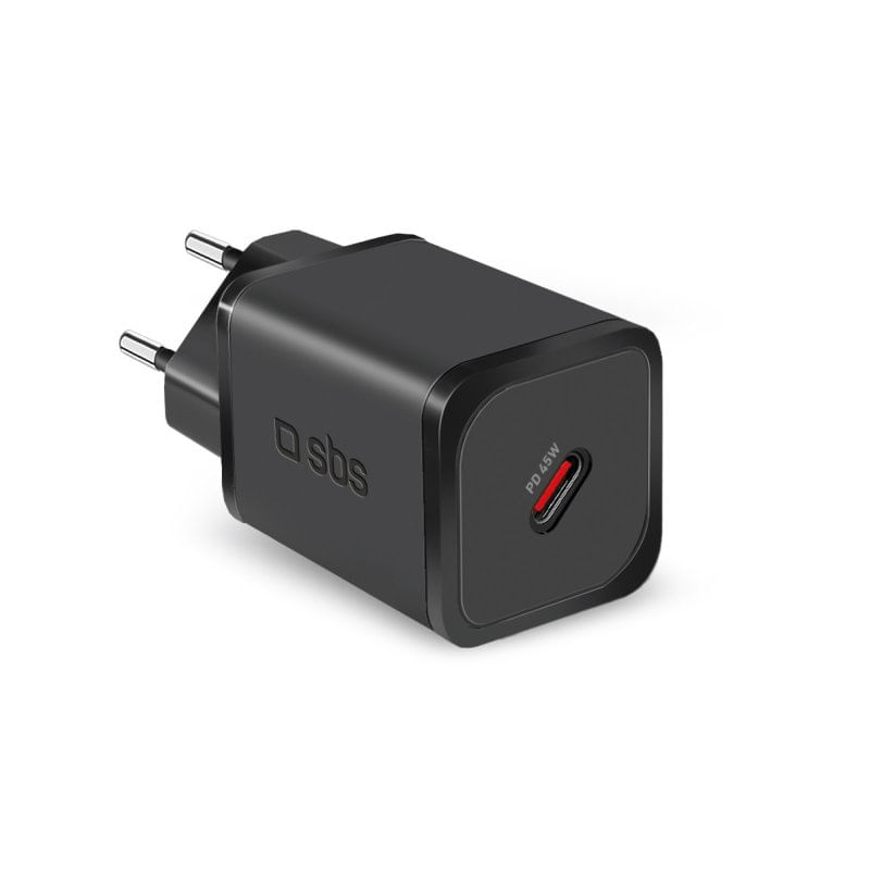 SBS TETRGAN1C45W Caricabatterie per dispositivi mobili Cuffie, Computer portatile, Smartphone, Orologio intelligente, Tablet Nero AC Ricarica rapida I