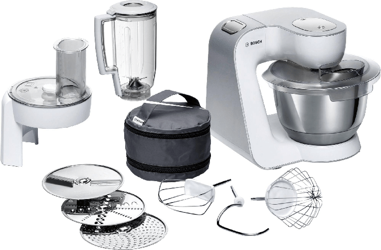Bosch Robot da cucina Bosch MUM58W20 CreationLine MUM58W20 bianco/argento Bosch MUM58W20 robot da cucina 1000 W 3,9 L Argento, Bianco