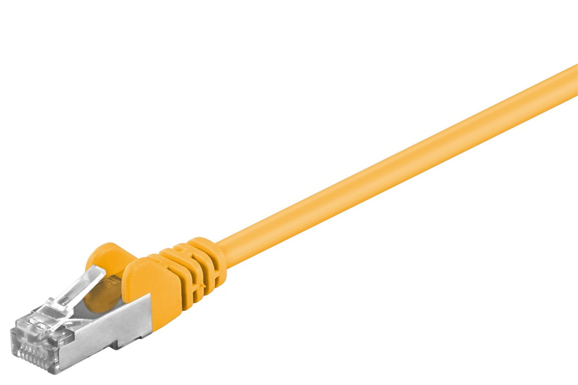 Goobay 68064 cavo di rete Giallo 0,5 m Cat5e SF/UTP (S-FTP)