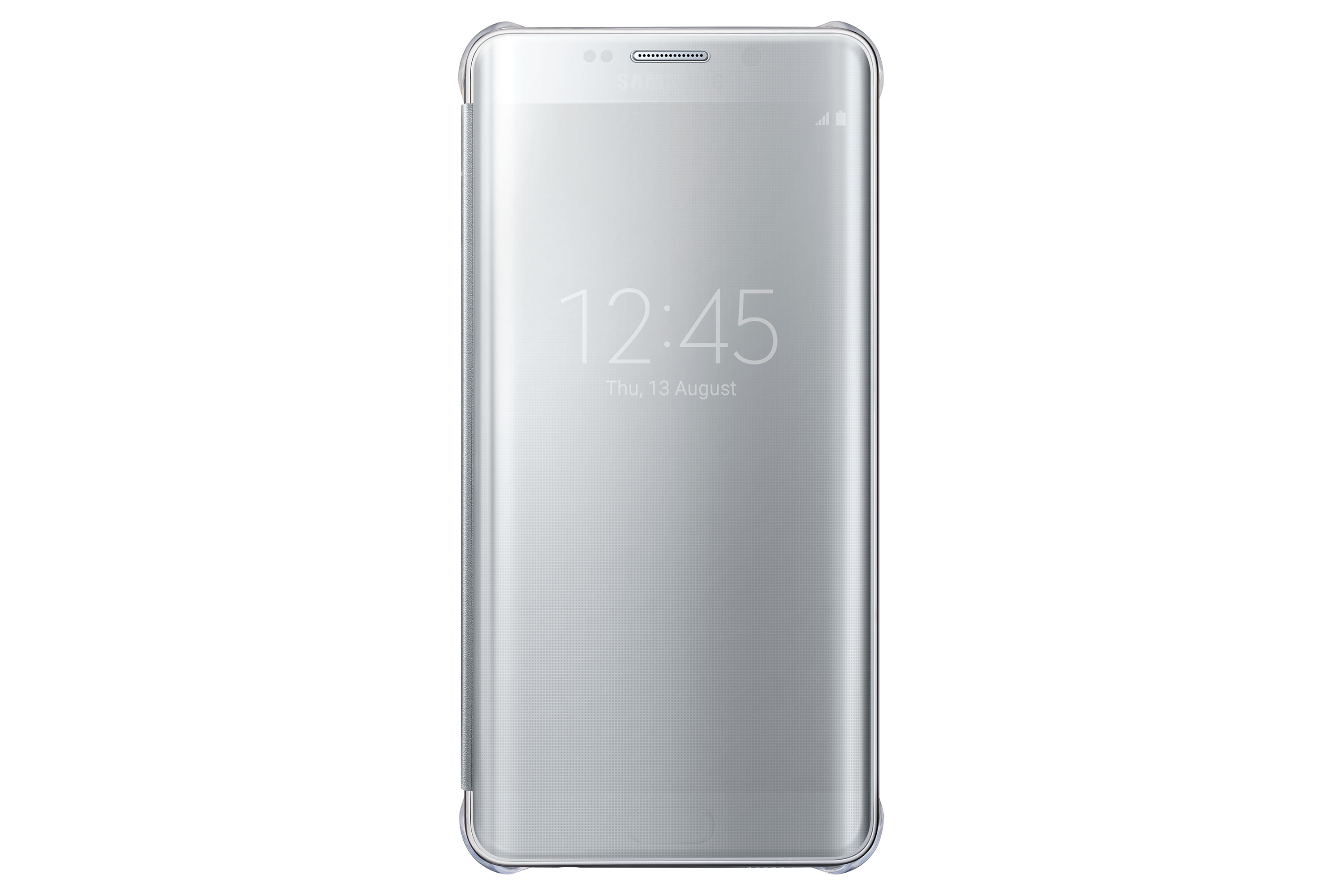 Samsung Clear View Cover EF-ZG928 - custodia a libro per cellulare - argento semitrasparente - per Galaxy S6 edge Samsung Galaxy S6 edge+ Clear View C