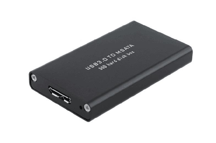 CoreParts MSUB3302 contenitore di unit di archiviazione Box esterno HDD/SSD Nero (mSATA to USB3.0 SSD Enclosure - MSUB3 CoreParts MSUB3302 contenitor