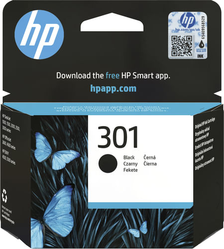 HP 301 CH561EE Cartuccia Originale, da 190 Pagine, Compatibile con le Stampanti a Getto di Inchiostro HP DeskJet 1050 HP Cartuccia originale inchiostr