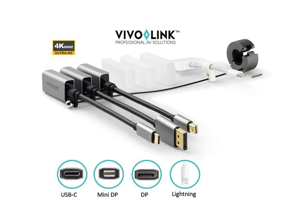 Vivolink PROADRING13S cavo e adattatore video HDMI Alluminio (Pro Adapter Ring USB-C - DisplayPort Mini - DisplayPort Li Vivolink PROADRING13S cavo e