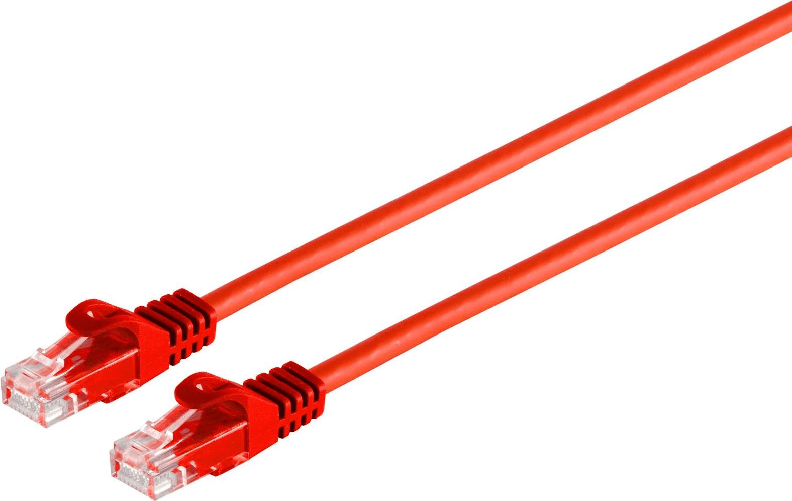 Cavo di rete con connettività massima S/CONN Cavo patch RJ45 U/UTP con cavo grezzo Cat.7 rosso 10 m (08-35074)