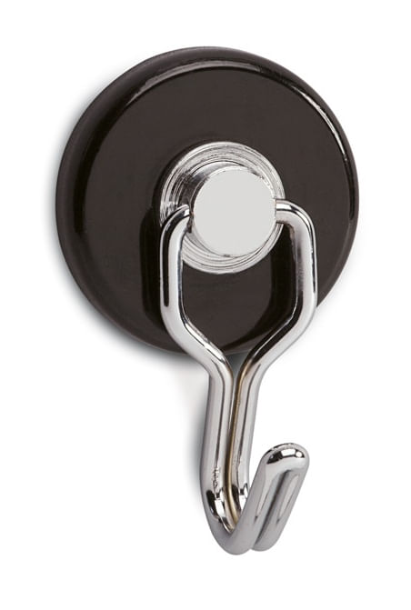 MAUL 6155790 gancio di stoccaggio domestico Interno Gancio universale Nero, Acciaio inox 2 pz