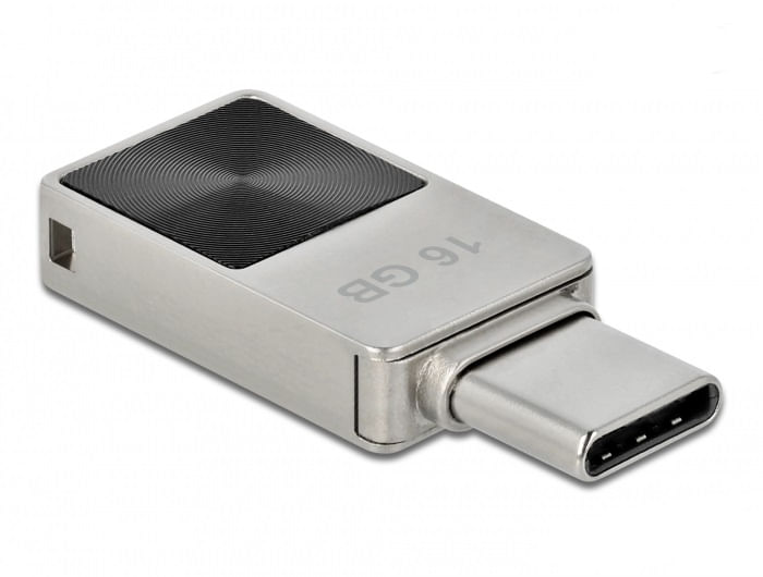 Delock Anschluss 1 x SuperSpeed USB (USB 3.2 Gen 1) USB Type DeLOCK Mini Chiavetta USB 5 Gbps USB-C da 16 GB - Alloggiamento in metallo