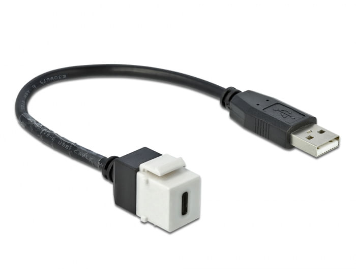 Delock Modulo Keystone USB 2.0 C femmina USB 2.0 A maschio con cavo DeLOCK 86382 modulo Keystone