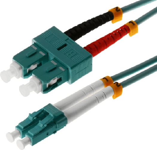 Helos Cavo patch in fibra ottica Helos LC/SC duplex 50/125m OM3 acqua 50m Helos 5m OM3 LC/SC cavo InfiniBand e in fibra ottica Turchese