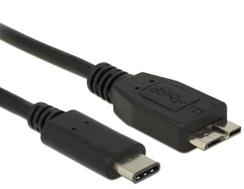 Delock Cavo SuperSpeed USB 10 Gbps (USB 3.1 Gen 2) USB tipo C maschio USB tipo Micro-B maschio 05 m nero DeLOCK 0.5m USB3.1 C - MicroUSB3.1 B cavo US