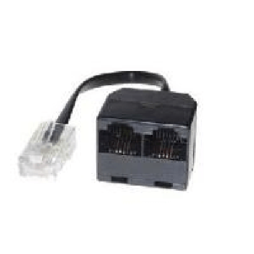 Diversey Distributore ISDN a 2 vie 1 x RJ45 maschio/2 x RJ45 (8P8C S/CONN 0.1m RJ45 - 2x RJ45 Splitter per cavo Nero, Trasparente