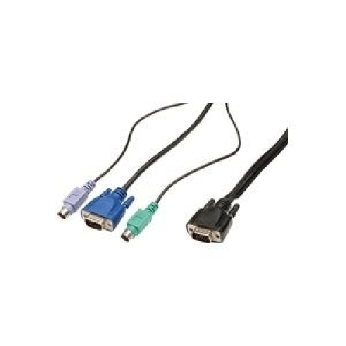 DIGITUS - Cavo tastiera/video/mouse (KVM) - Da HD-15 (VGA) (M) a PS/2 HD-15 (VGA) (M) - 3 m - per Digitus DC-71302GE DC Digitus DC-19102 cavo per tast