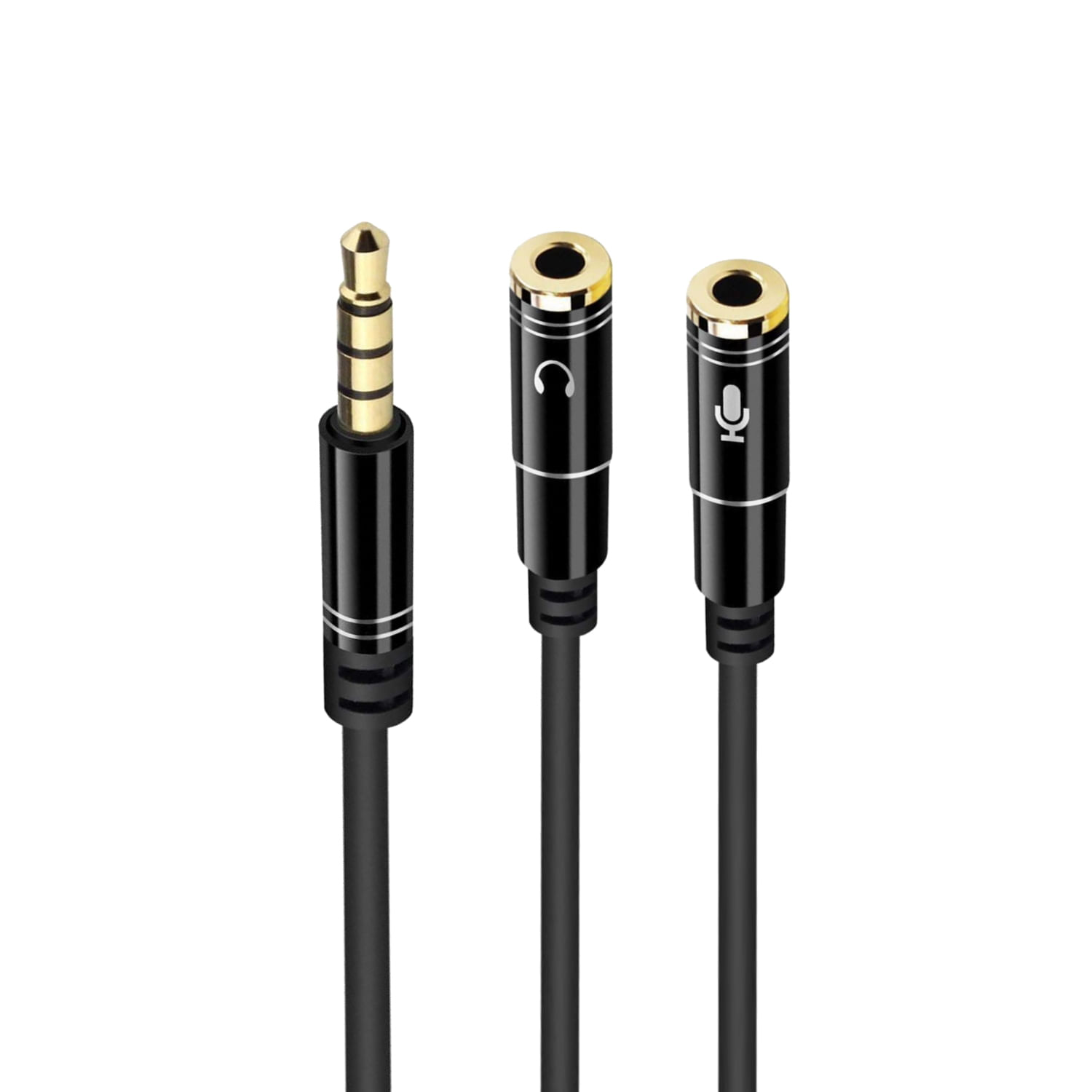 EWENT CAVO AUDIO JACK 35" M 4P A 2 JACK 35 F 3P 030 mm EC1641 Ewent EC1641 cavo audio 0,3 m 3.5mm 2 x 3.5mm Nero