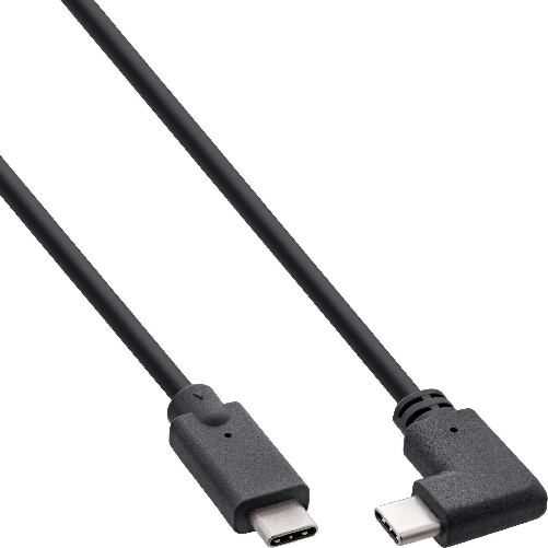InLine Cavo USB 3.2 Gen.2, spina/spina USB-C angolata, nero, 1,5m