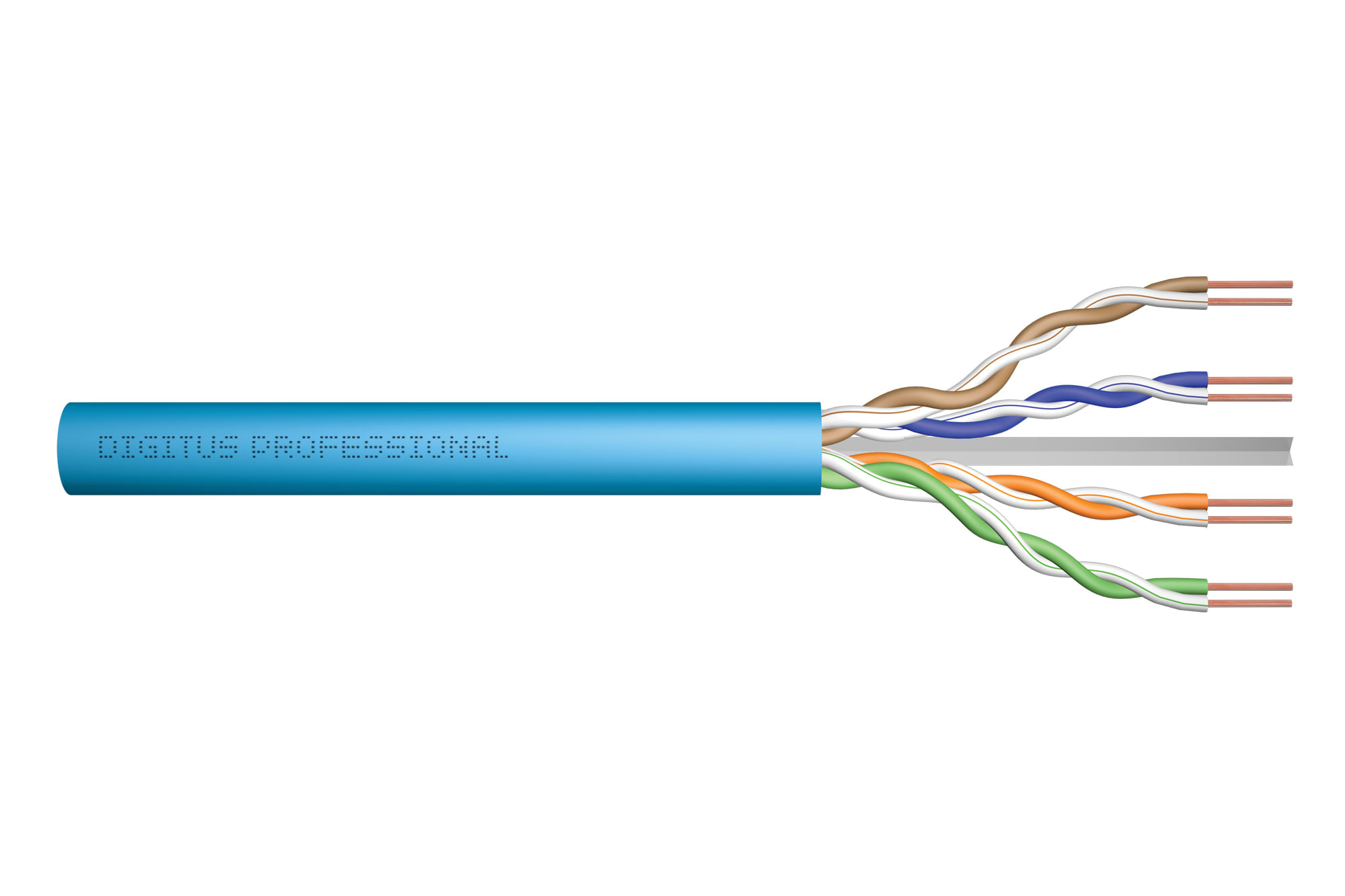 Digitus CAVO RETE CATEGORIA 6 U/UTP NON SCHERMATO MATASSA MT 500 CLASSE CPR ECA AWG23 HALOGENFREE Digitus Cavo di installazione a doppino intrecciato