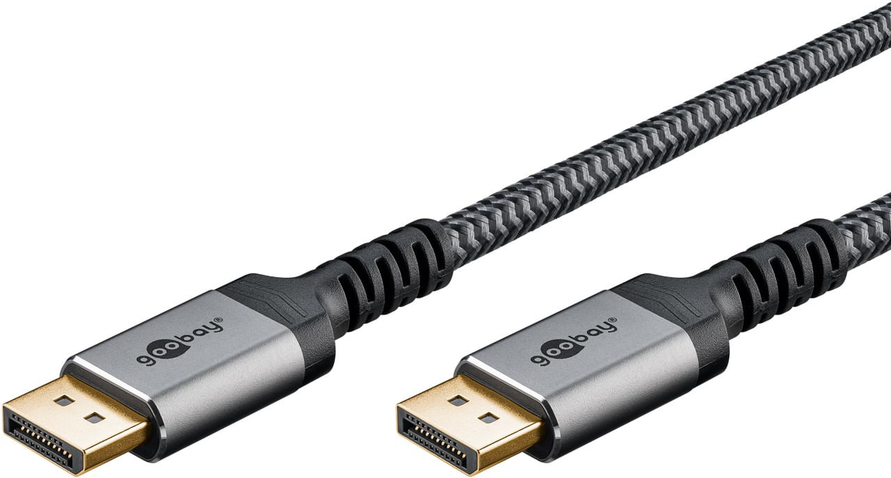 Goobay Cavo DisplayPort a HDMI 1 m Grigio Sharkskin 1 m - DisplayPort maschio connettore HDMI maschio (tipo A) Goobay Cavo DisplayPort a HDMI 1 m Gr