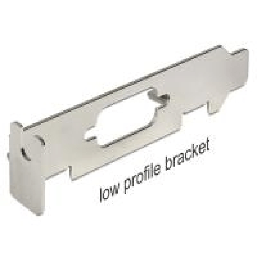 Delock Staffa per slot a basso profilo con apertura SUB-D 9 DeLOCK 82713 kit di fissaggio Argento Metallo