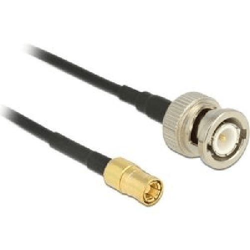 Delock Spina BNC cavo antenna Spina SMB RG-174 3m DeLOCK 3m, BNC/SMB cavo coassiale RG-174 Nero
