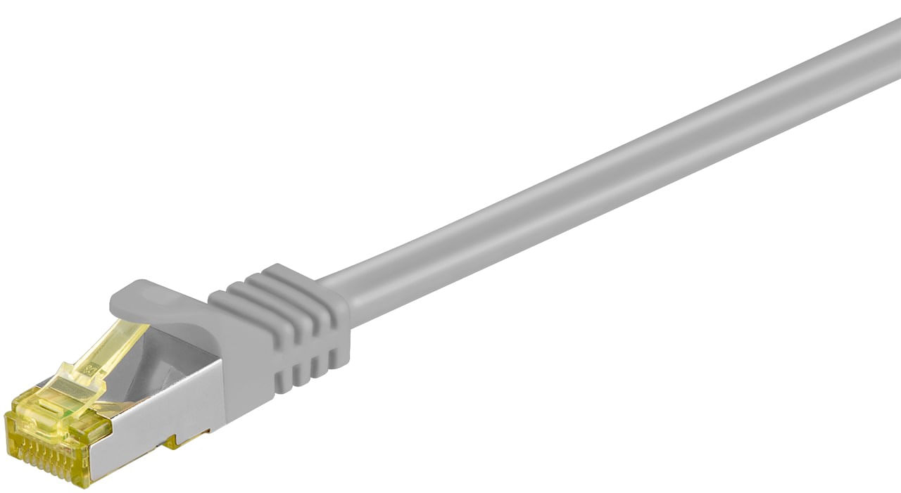 Goobay Cavo patch RJ45 200 m grigio S/FTP con cavo grezzo CAT7 2xRJ45 LSZH CU Goobay 91657 cavo di rete Grigio 20 m Cat7 S/FTP (S-STP)