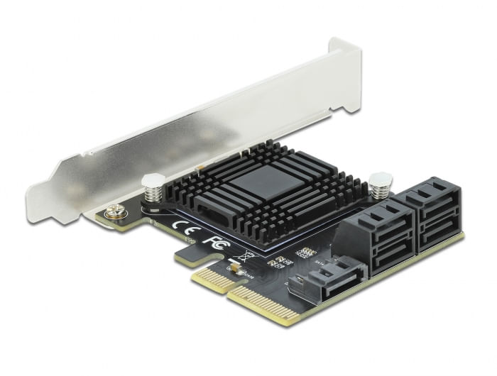 DeLOCK Scheda PCI Express x4 SATA a 5 porte - Fattore di forma a basso profilo