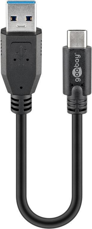 Goobay 45247 cavo USB 015 m USB 3.2 Gen 1 3.1 Gen 1 USB A USB C Nero (Goobay Cable USB-C 3.1 for USB-A 3.0 15 cm SuperSp Goobay 45247 cavo USB USB 3.2