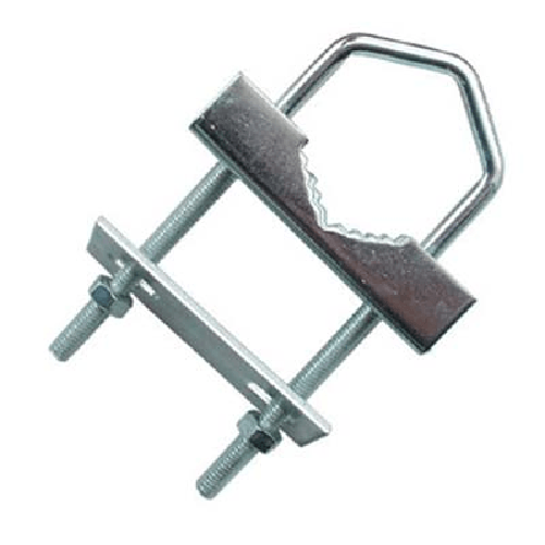 Zanca Antenna A Ringhiera Acciaio Zincato Palo Mm 25/40 Cm 12X6,5