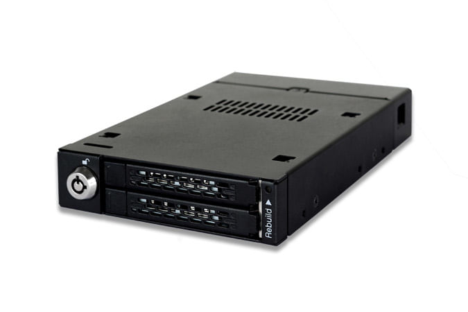 Icy Dock IcyDock ToughArmor RAID - Rack amovibile con serratura 2 alloggiamenti per HDD/SSD SATA 25 - con cassetti Icy Dock ToughArmor Nero