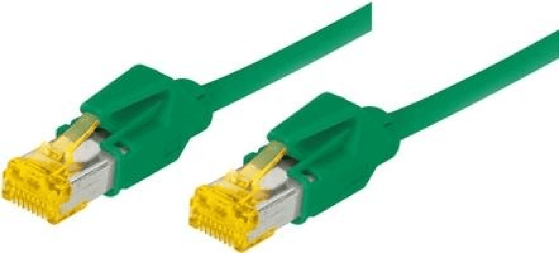 Tecline Cavo patch S/FTP PiMF Cat 6a verde 200 m per 10 Gigabit/s senza alogeni con cavo Draka e connettori Hirose TM31 EXC Patch RJ45 S/FTP CAT 7 LSO