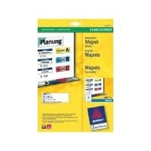 Avery Inkjet Magnet - Etichette magnetiche - 28 x 78 mm - 90 pz. (5 fogli x 18) (J8871-5) Avery J8871-5 etichetta per stampante Bianco