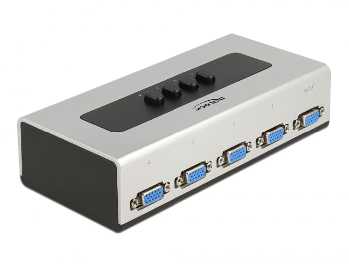 Delock - Distributore/switch video - 4 x VGA - Desktop (87759) DeLOCK Switch VGA manuale bidirezionale a 4 porte