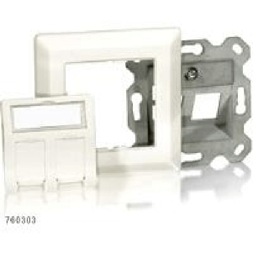 Equip Set cornice Equip - set cornice da incasso per sistema Keystone - bianco puro (761304)