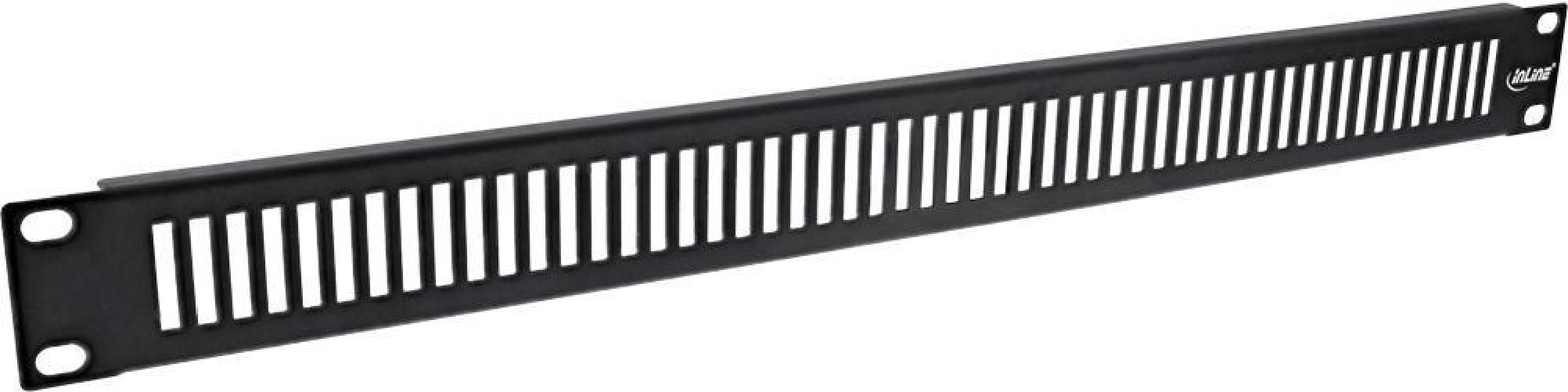 InLine 19" piastra cieca perforata 1U RAL 9005 nero