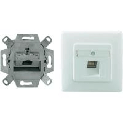 Rutenbeck UAE-ClassEA iso-8 Up rw - Anschlussdose, Unterputz - RJ-45 - Pure White, RAL 9010