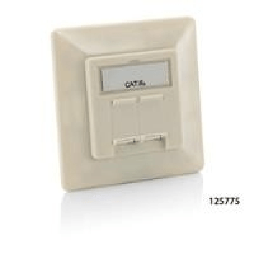 Equip Professional - Scatola di giunzione da incasso - RJ-45 X 2 - Bianco perla RAL 1013