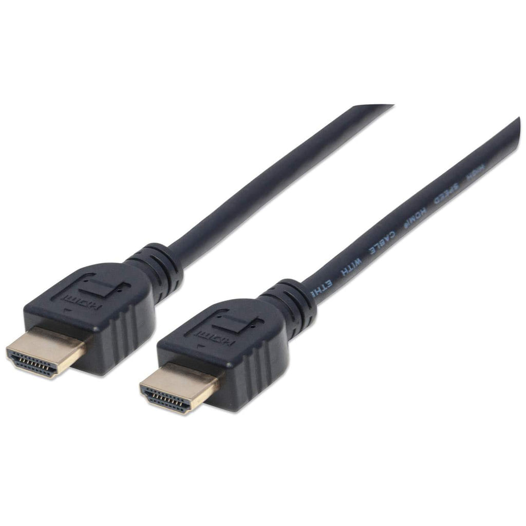 Manhattan 353953 cavo HDMI 5 m HDMI tipo A Standard Nero (HDMI CABLE ETHERNET 5M 4K/60HZ - -CL3/IN/WALL MALE/MALE BLACK Manhattan 353953 cavo HDMI 5 m