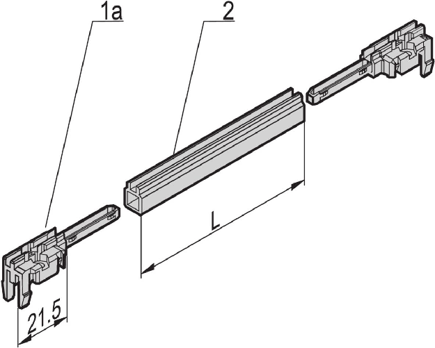 SCHROFF Accessorio per binario di guida SCHROFF PC 280 mm (24568-381)