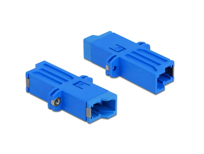 Delock - Accoppiatore di rete - Da E2000 monomodale (W) a E2000 monomodale (W) - Fibra ottica - Simplex - Blu (86945) DeLOCK Accoppiatore per fibra ot