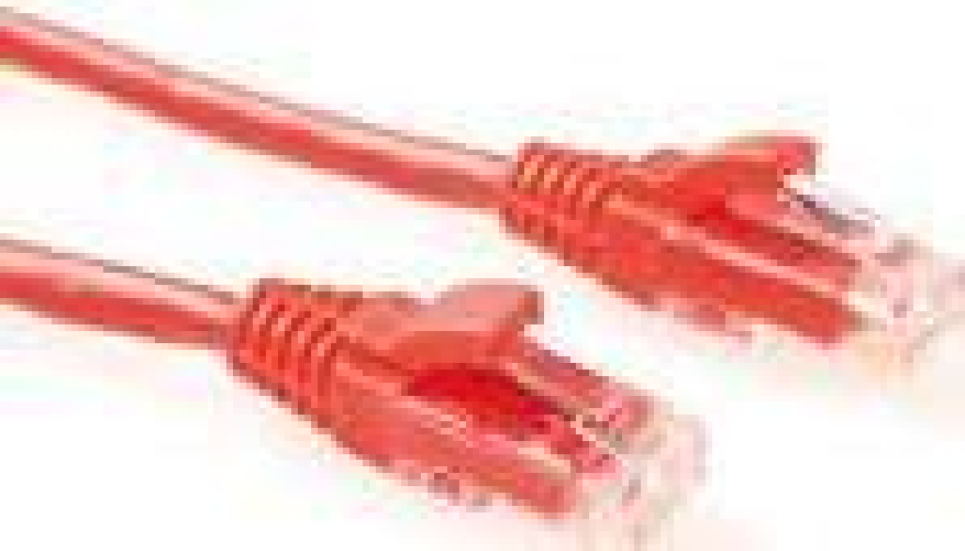 ACT Cavo patch ACT rosso da 1 metro U/UTP CAT5E a livello componente con connettori RJ45