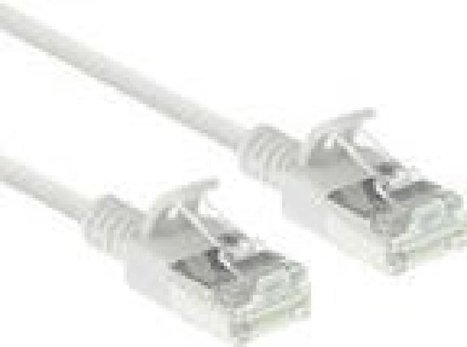 ACT Cavo patch slimline per data center ACT bianco LSZH U/FTP CAT6A da 7 metri antigroviglio con