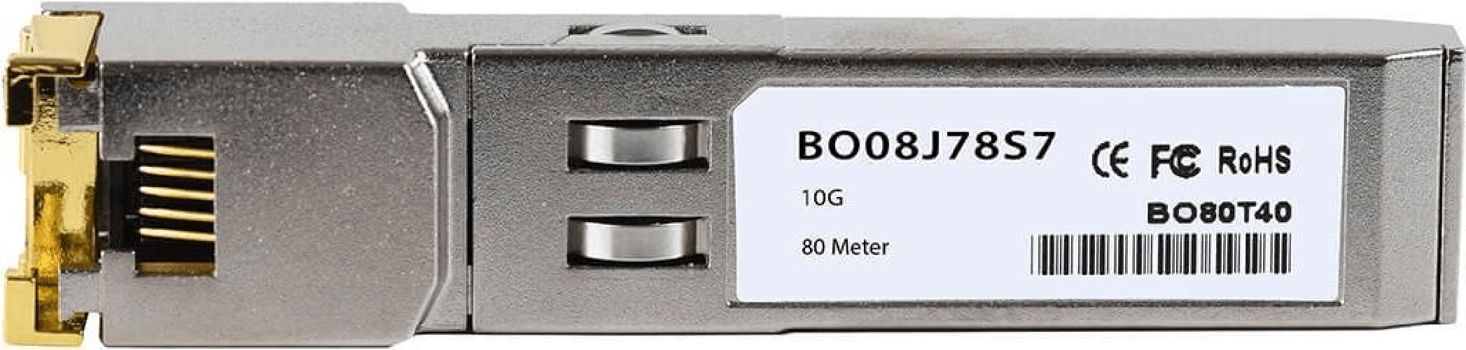 BlueOptics SFP-10G-RJ45-80M-JU-BO Modulo ricetrasmettitore di rete in rame 10000 Mbit/s SFP (SFP-10G-RJ45