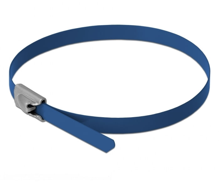 Delock Fascette per cavi in acciaio inossidabile L 200 x L 46 mm blu 10 pezzi DeLOCK 18793 fascetta Acciaio Blu 10 pz